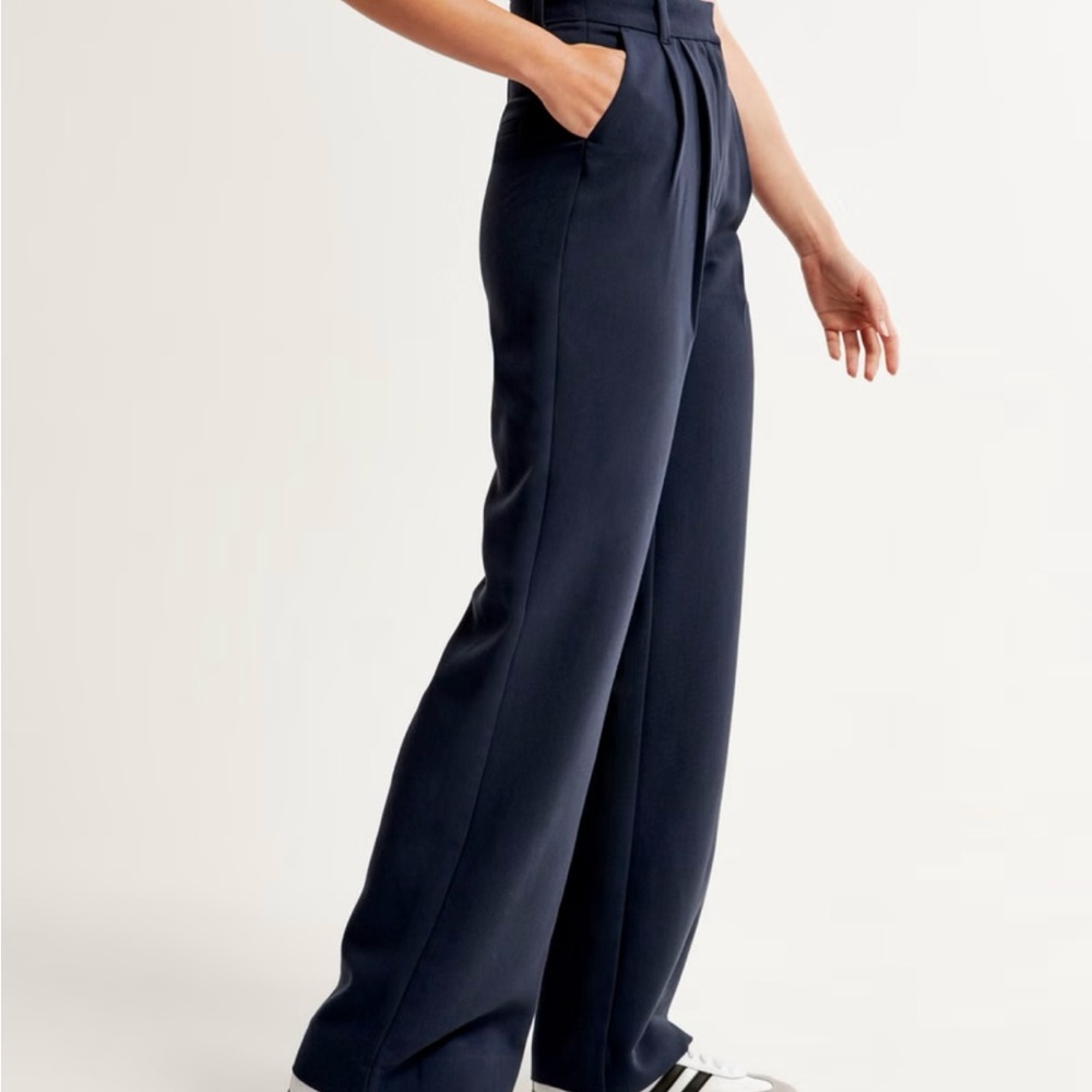 Women's Navy High-Waisted Pants
